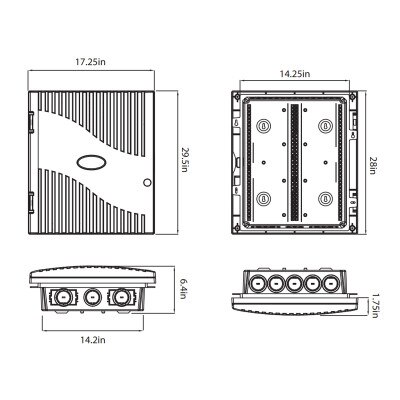 SCP Low Voltage Media Enclosure Kit, 28 In.